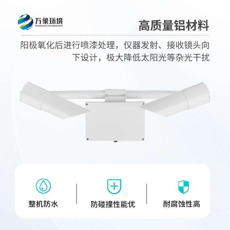 天氣現(xiàn)象傳感器采用前向散射法測量空氣總消光系數(shù)，進(jìn)而計算當(dāng)前能見度